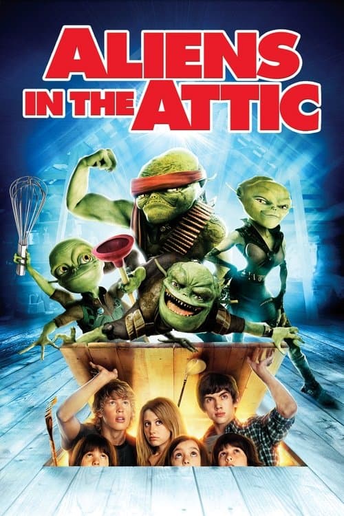 โปสเตอร์ Aliens in the Attic (2009) มันมาจากข้างบนกับแก๊งซนพิทักษ์โลก