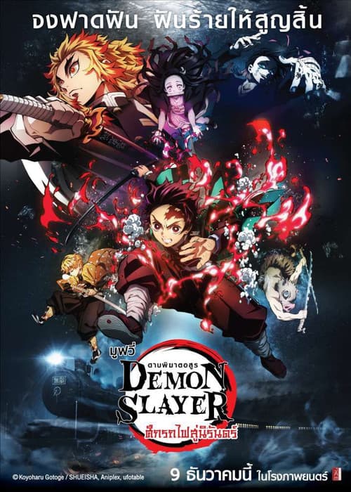 โปสเตอร์ Demon Slayer Kimetsu No Yaiba The Movie Mugen Train (2020) ดาบพิฆาตอสูร เดอะมูฟวี่ ศึกรถไฟสู่นิรันดร์